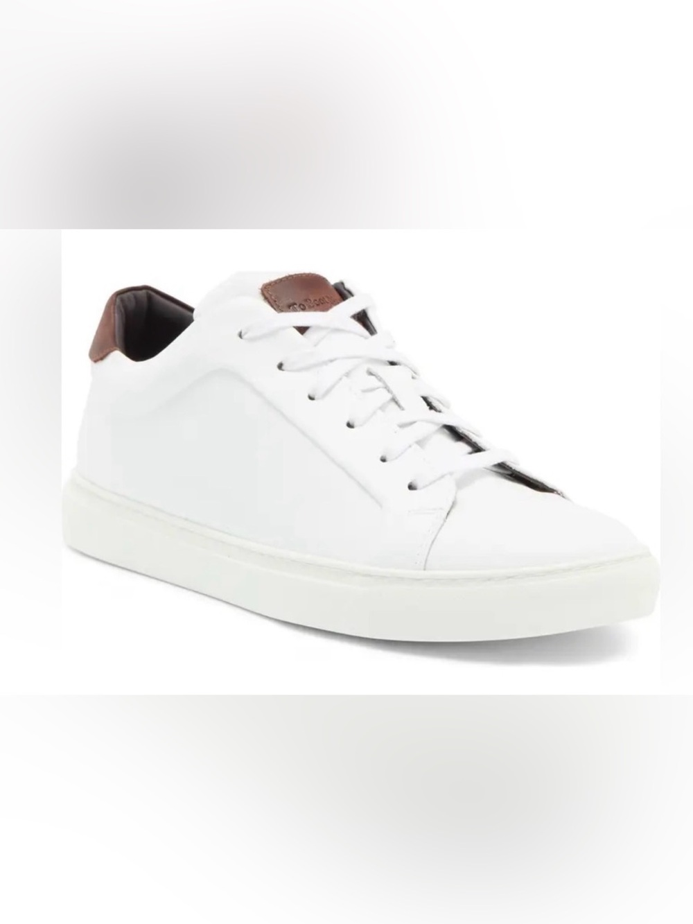 To Boot New York Carlin White Leather Sneakers Men’s 9 Designer Low Top